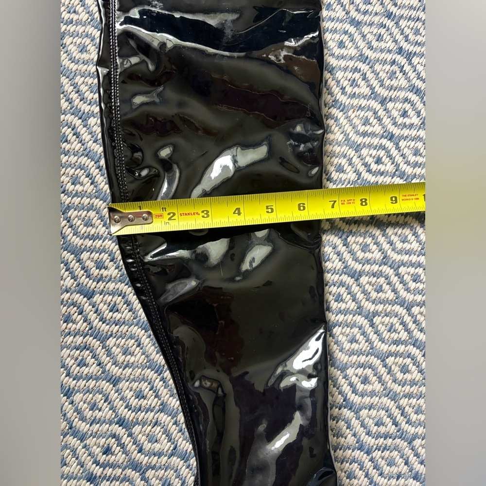 ZARA OVER THE KNEE LATEX WESTERN BOOTS! (Giuseppe Zanotti inspired) - Picture 11 of 13